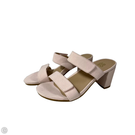 Shoes Heels Block By Abeo In Pink, Size: 9