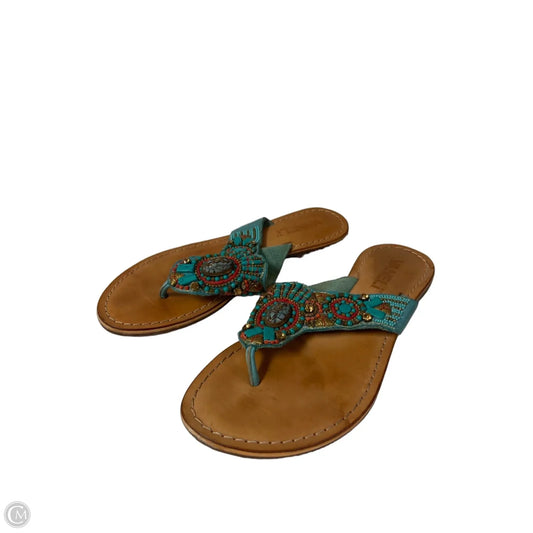 Sandals Flats By Vaneli In Blue, Size: 7