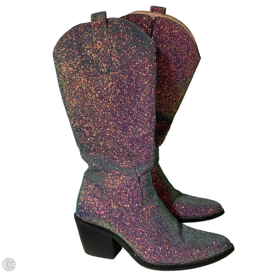 Boots Mid-calf Heels By Clothes Mentor In Multi-colored, Size: 11