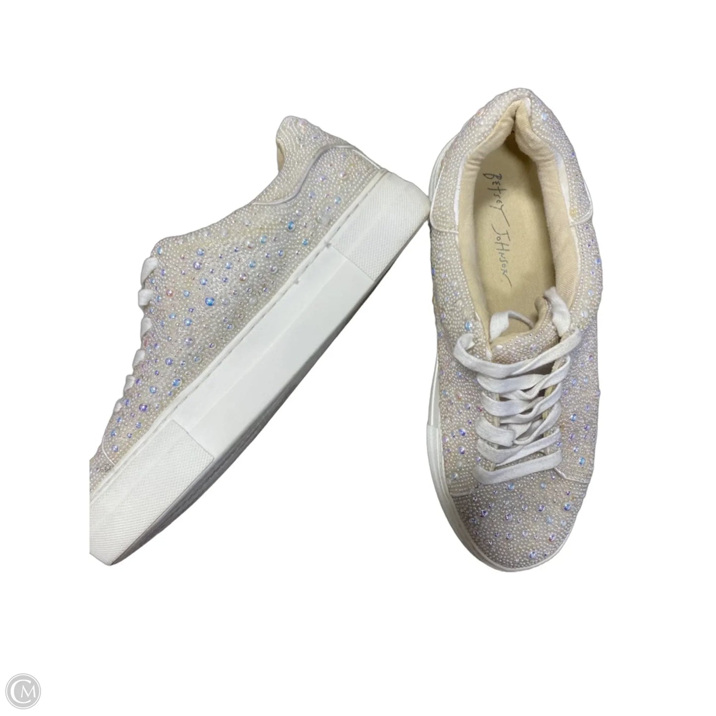 Shoes Sneakers By Betsey Johnson In White, Size: 8