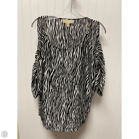 Top Long Sleeve By Michael By Michael Kors In Zebra Print, Size: Xl