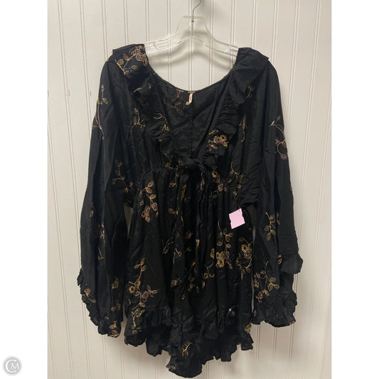 Romper By Free People In Black & Gold, Size: M