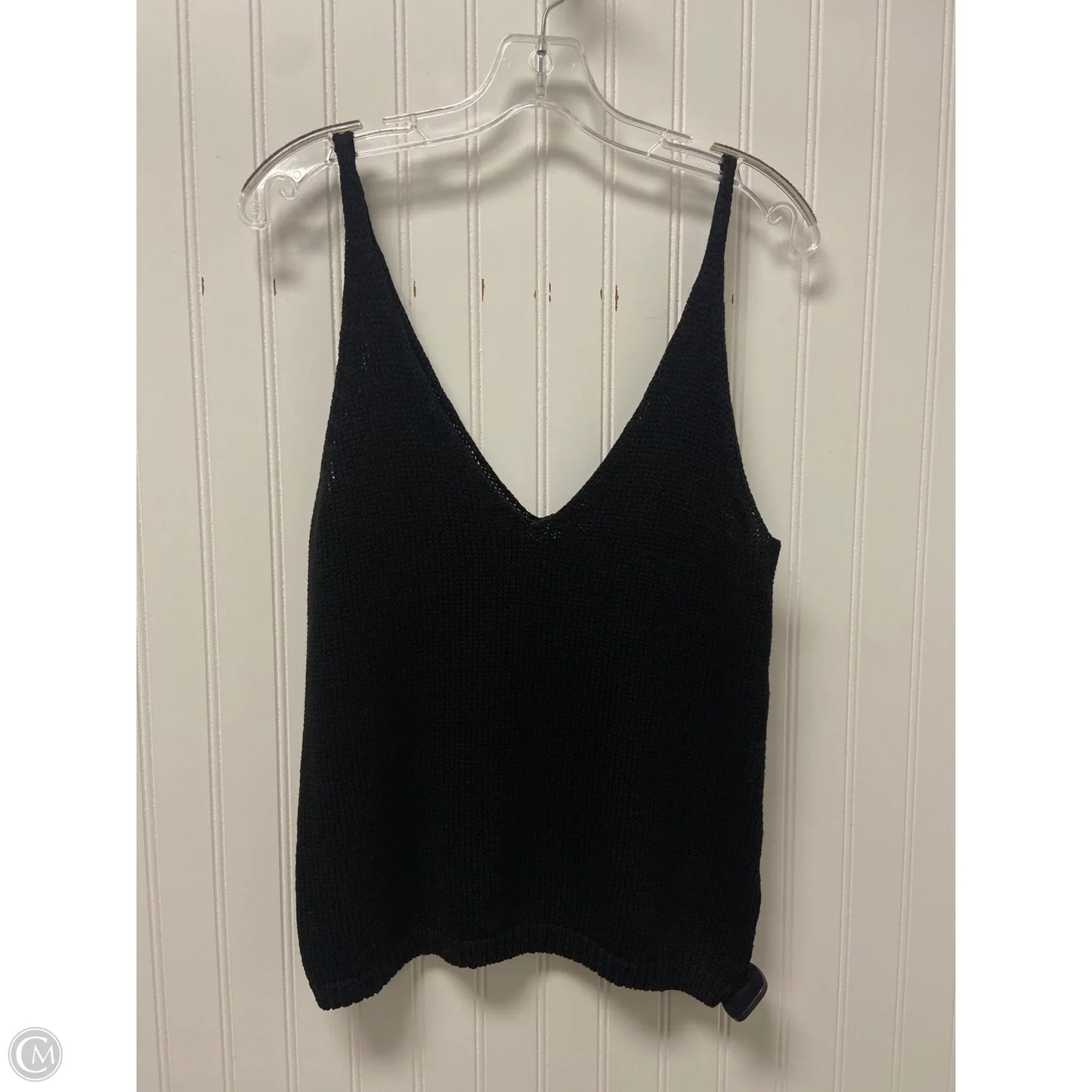 Top Sleeveless By H&m In Black, Size: S