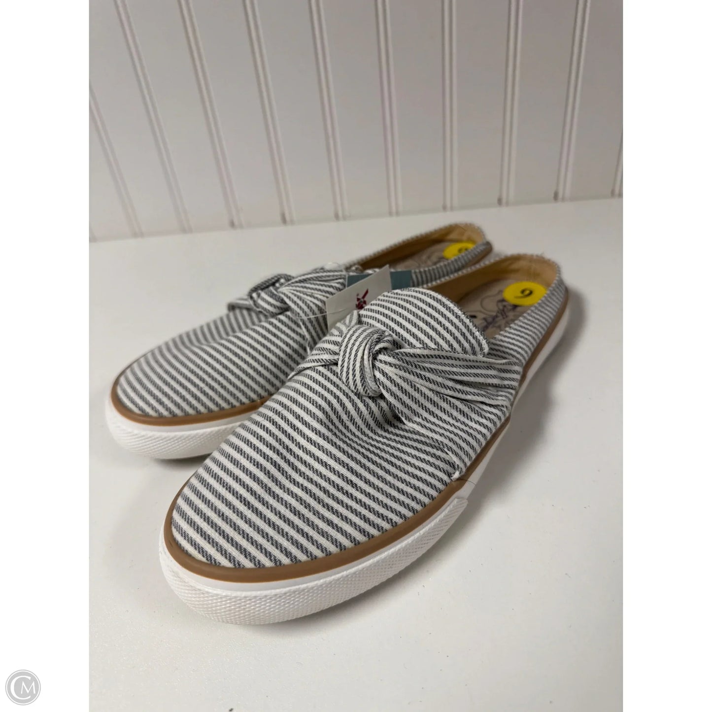 Shoes Flats By Clothes Mentor In Striped Pattern, Size: 9
