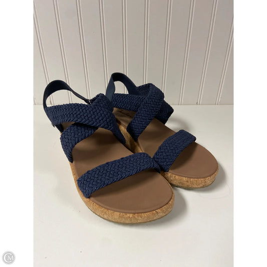 Sandals Flats By Skechers In Blue, Size: 10