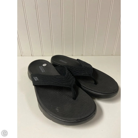 Sandals Flats By Skechers In Black, Size: 10