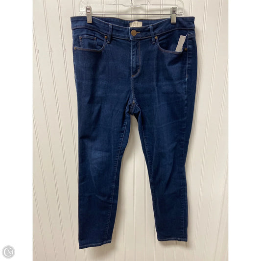 Jeans Straight By Loft In Blue Denim, Size: 12