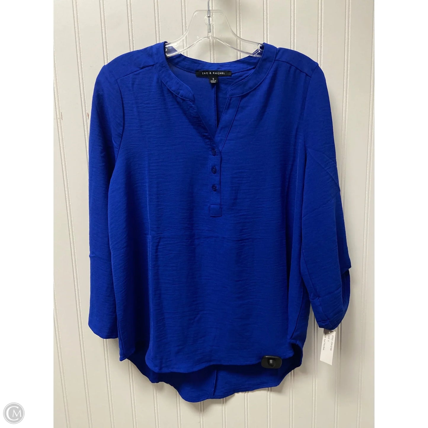 Top Long Sleeve By Zac And Rachel In Blue, Size: S