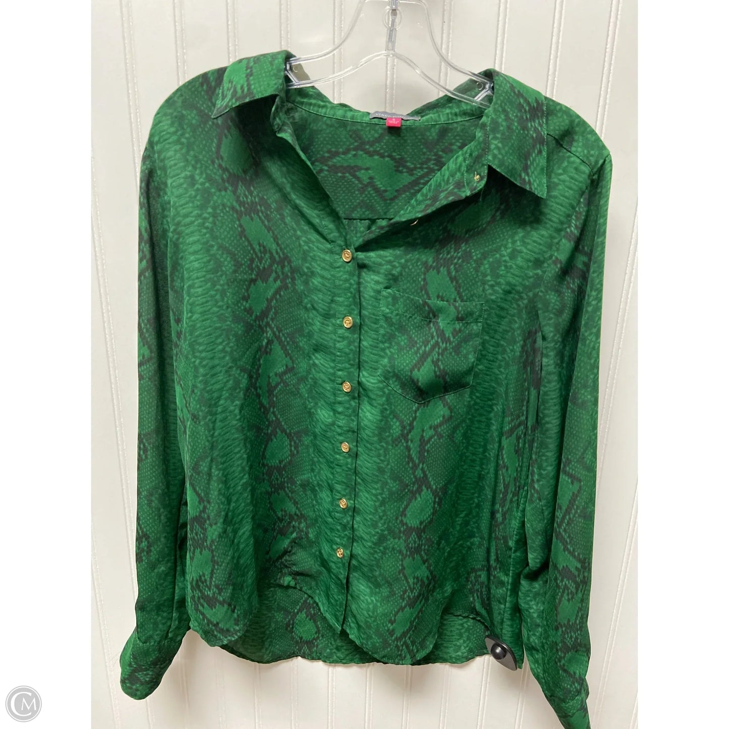 Top Long Sleeve By Vince Camuto In Green, Size: S