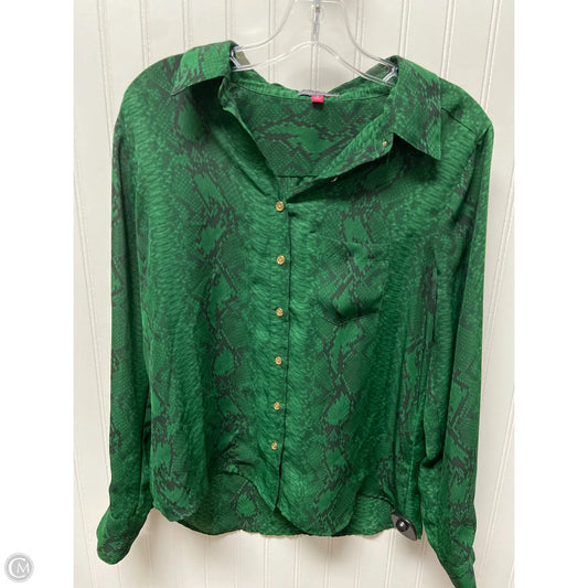Top Long Sleeve By Vince Camuto In Green, Size: S
