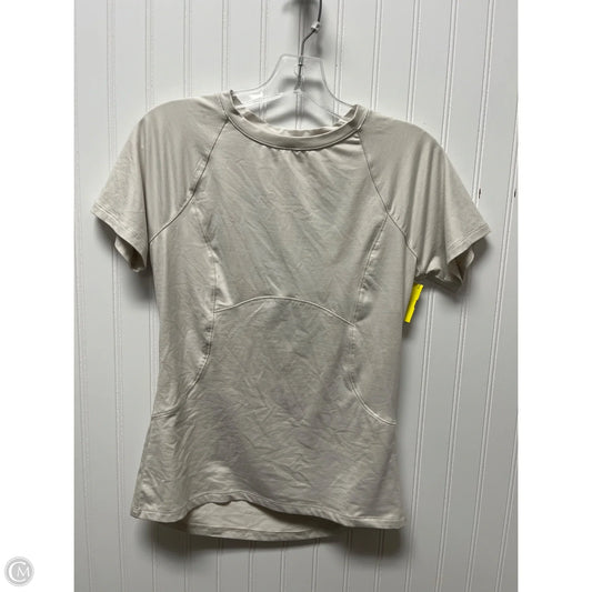 Athletic Top Short Sleeve By Spyder In Cream, Size: S