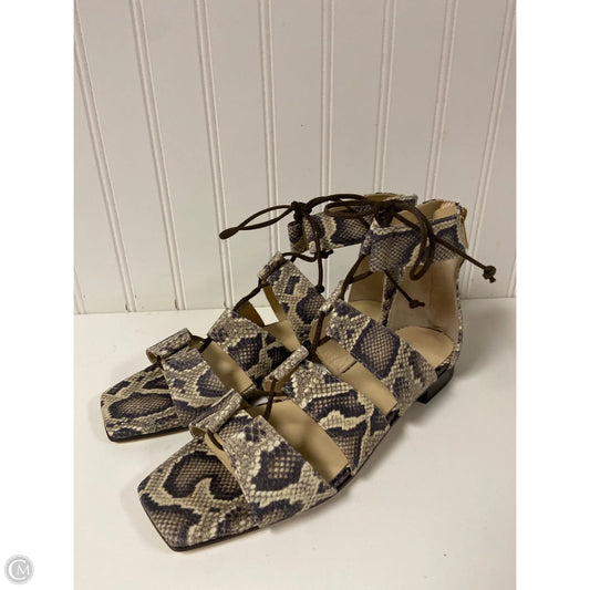 Sandals Flats By Banana Republic In Snakeskin Print, Size: 9