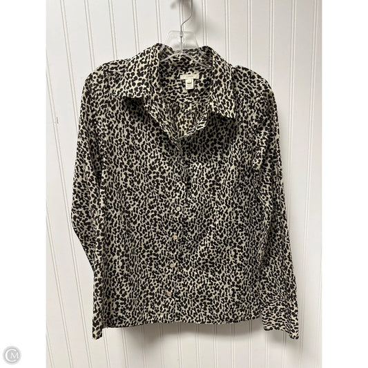 Top Long Sleeve By J. Crew In Animal Print, Size: S