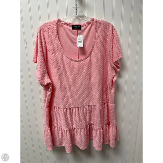 Top Short Sleeve By Lane Bryant In Pink, Size: 2x