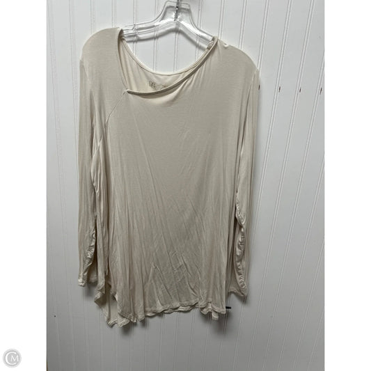 Tunic Long Sleeve By Dg2 In Beige, Size: 1x
