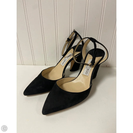 Shoes Luxury Designer By Jimmy Choo In Black, Size: 7.5