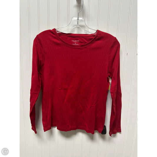 Top Long Sleeve By Talbots In Red, Size: M
