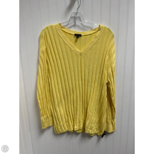 Sweater By Talbots In Yellow, Size: 2x