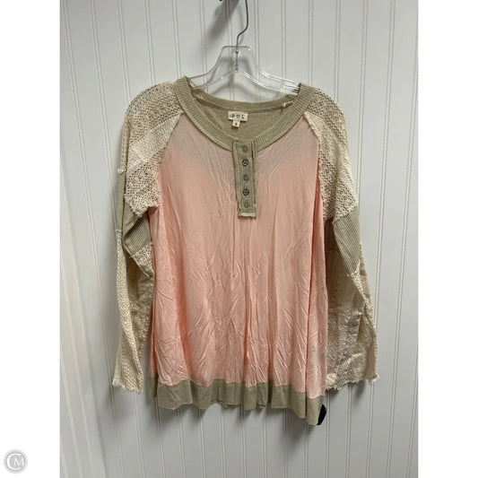 Top Long Sleeve By Pol In Pink, Size: S