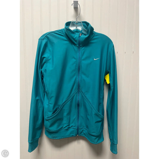 Athletic Jacket By Nike In Blue, Size: L