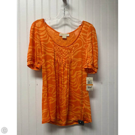 Top Short Sleeve By Michael By Michael Kors In Orange, Size: S