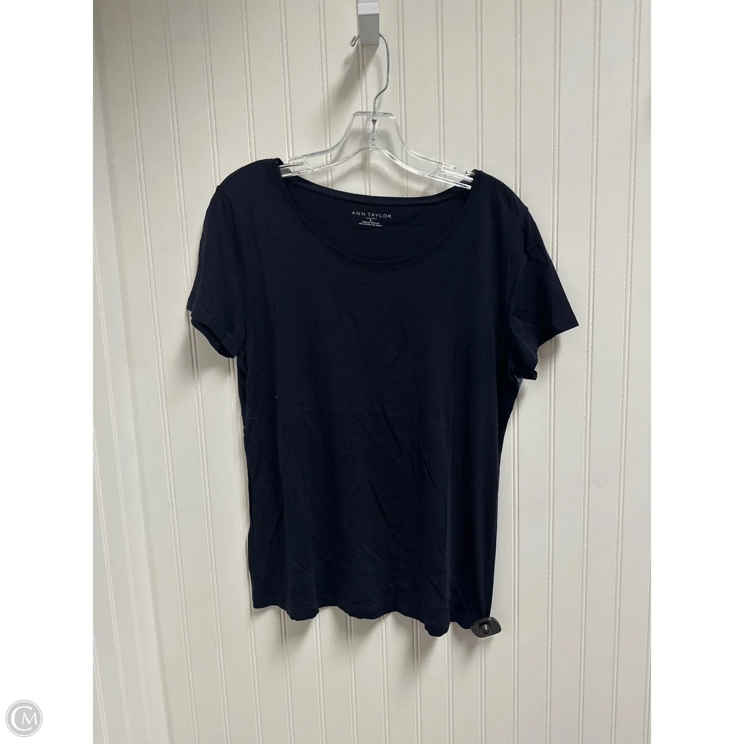 Top Short Sleeve By Ann Taylor In Blue, Size: L