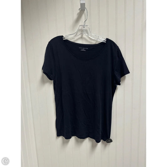 Top Short Sleeve By Ann Taylor In Blue, Size: L