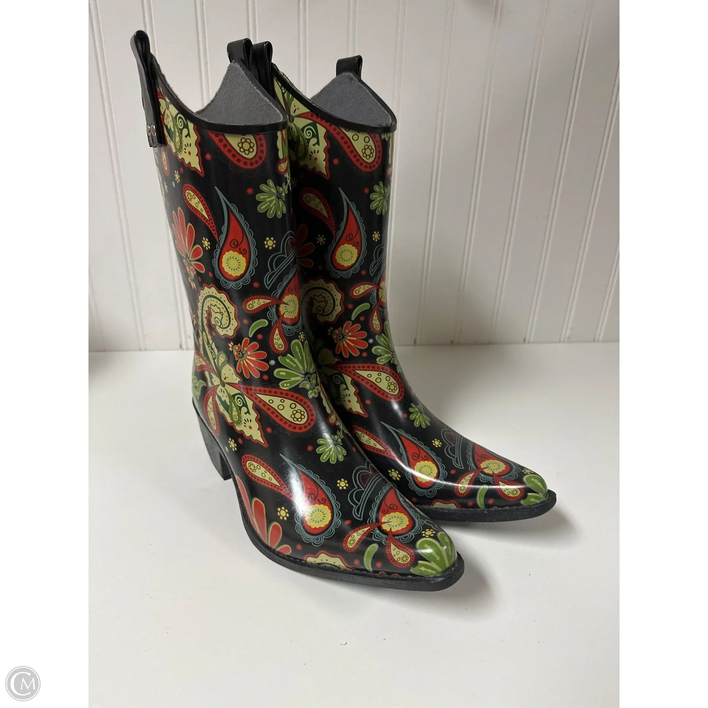 Boots Rain By Clothes Mentor In Multi-colored, Size: 9