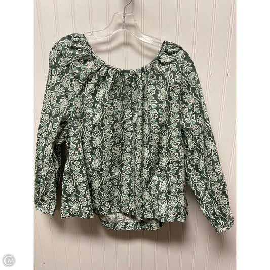 Top Long Sleeve By J. Crew In Green, Size: L