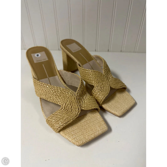 Sandals Heels Block By Dolce Vita In Tan, Size: 8