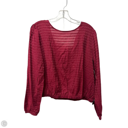 Top Long Sleeve By Loft In Red, Size: L