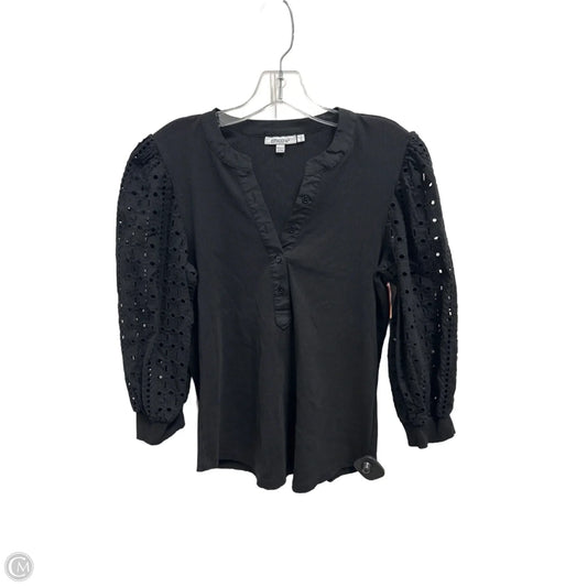 Top Long Sleeve By Chicos In Black, Size: M