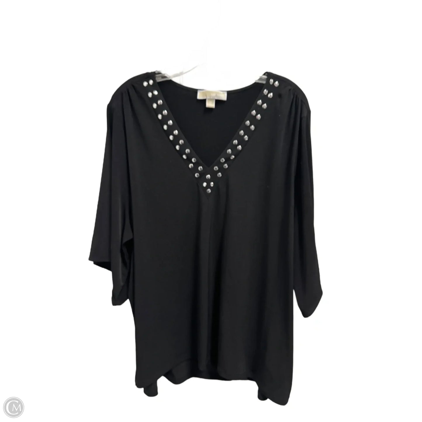 Top Short Sleeve By Michael By Michael Kors In Black, Size: 3x