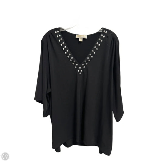 Top Short Sleeve By Michael By Michael Kors In Black, Size: 3x