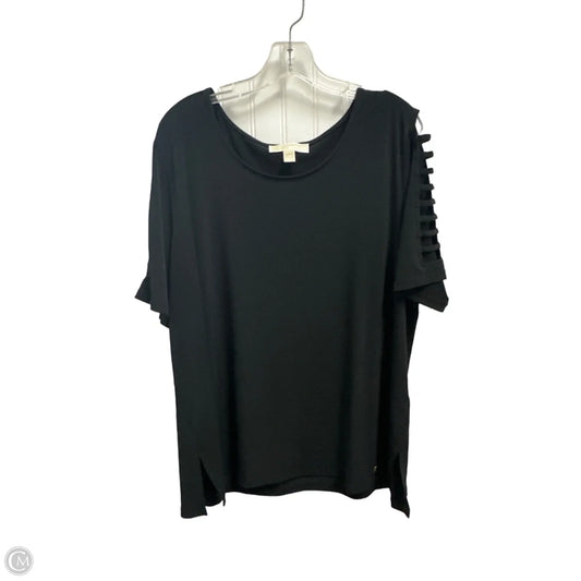 Top Short Sleeve By Michael By Michael Kors In Black, Size: 2x