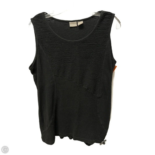 Top Sleeveless By Chicos In Black, Size: 2x