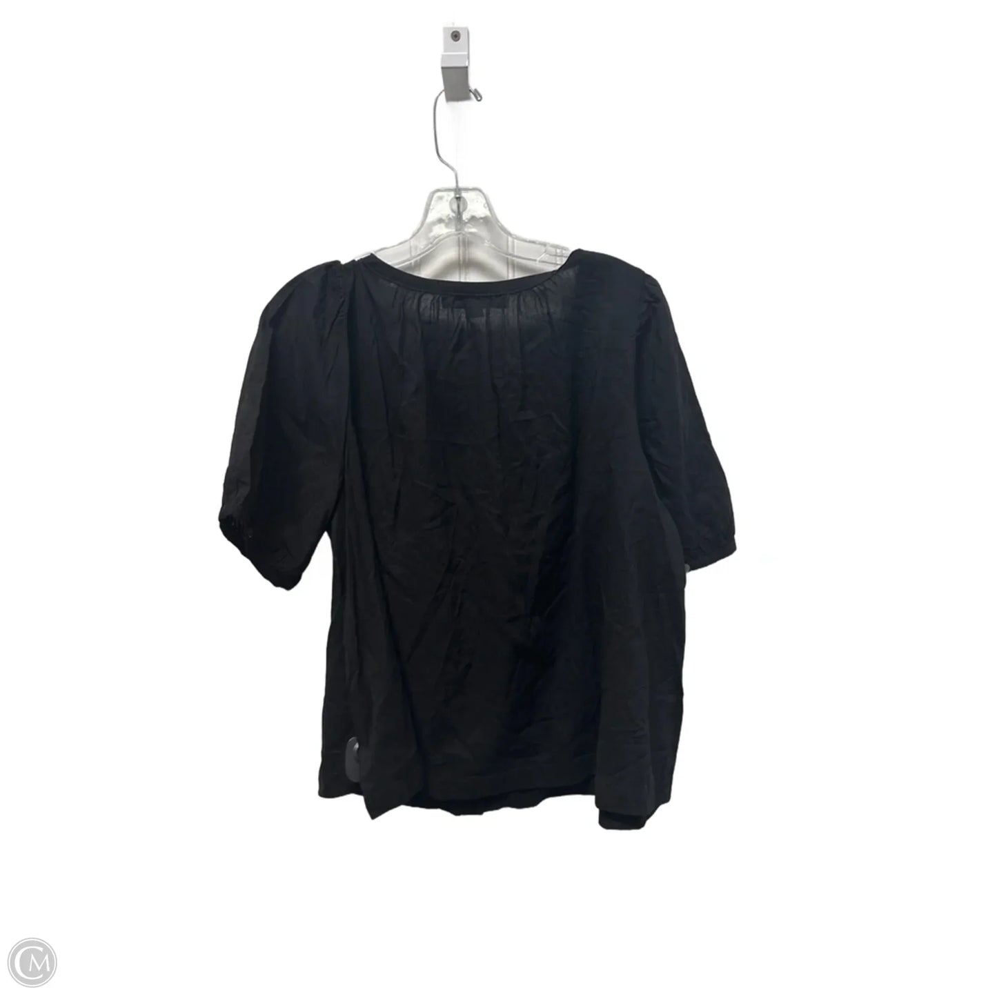 Top Short Sleeve By Loft In Black, Size: L