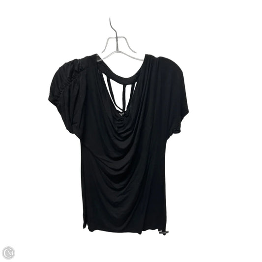 Top Short Sleeve By White House Black Market In Black, Size: L