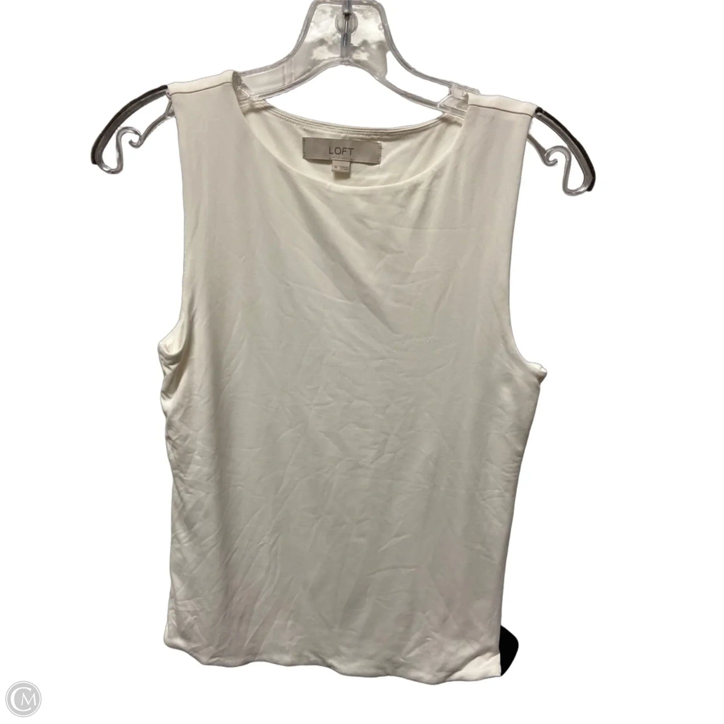 Top Sleeveless By Loft In White, Size: M