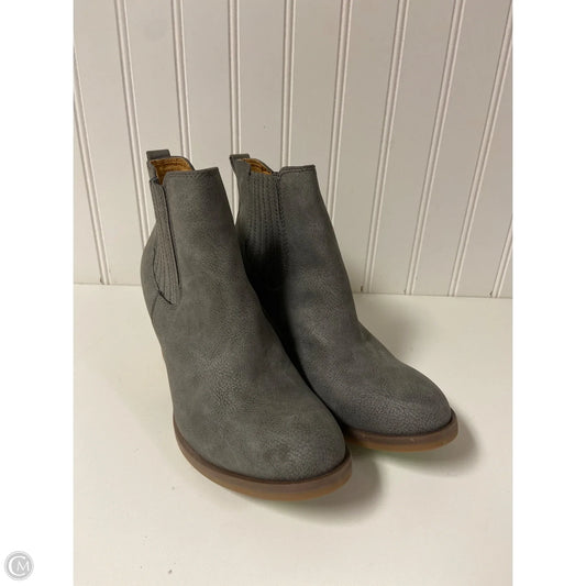 Boots Ankle Heels By Korks In Grey, Size: 7
