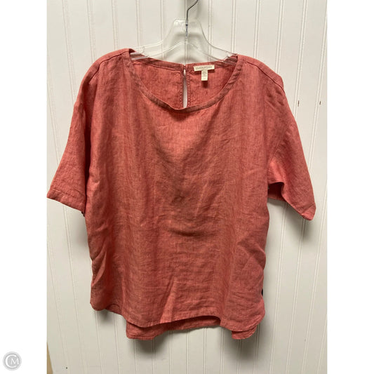 Top Short Sleeve By Eileen Fisher In Coral, Size: S