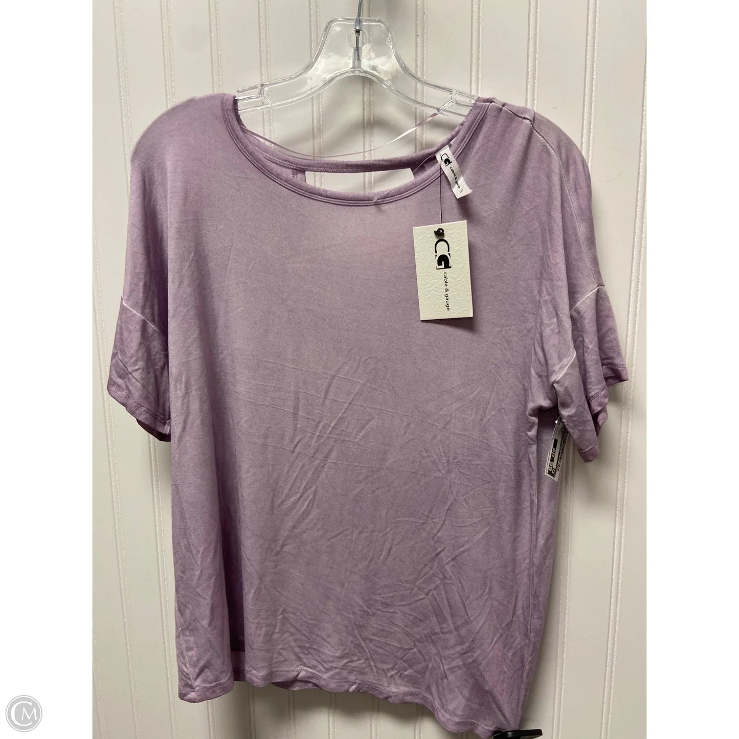 Top Short Sleeve By Cable And Gauge In Purple, Size: S