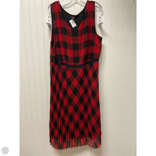 Dress Casual Midi By Talbots In Plaid Pattern, Size: 1x