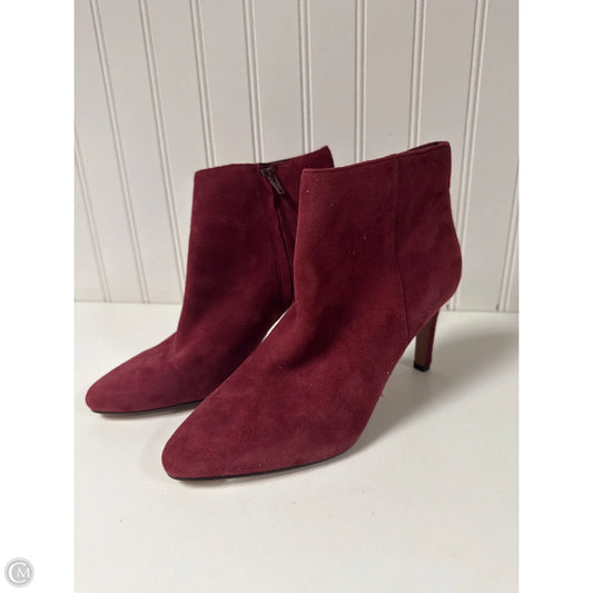 Boots Ankle Heels By Banana Republic In Red, Size: 6.5