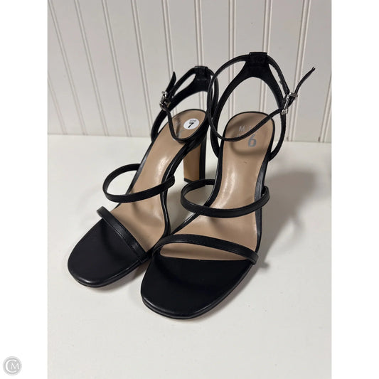 Sandals Heels Block By Mix No 6 In Black, Size: 7