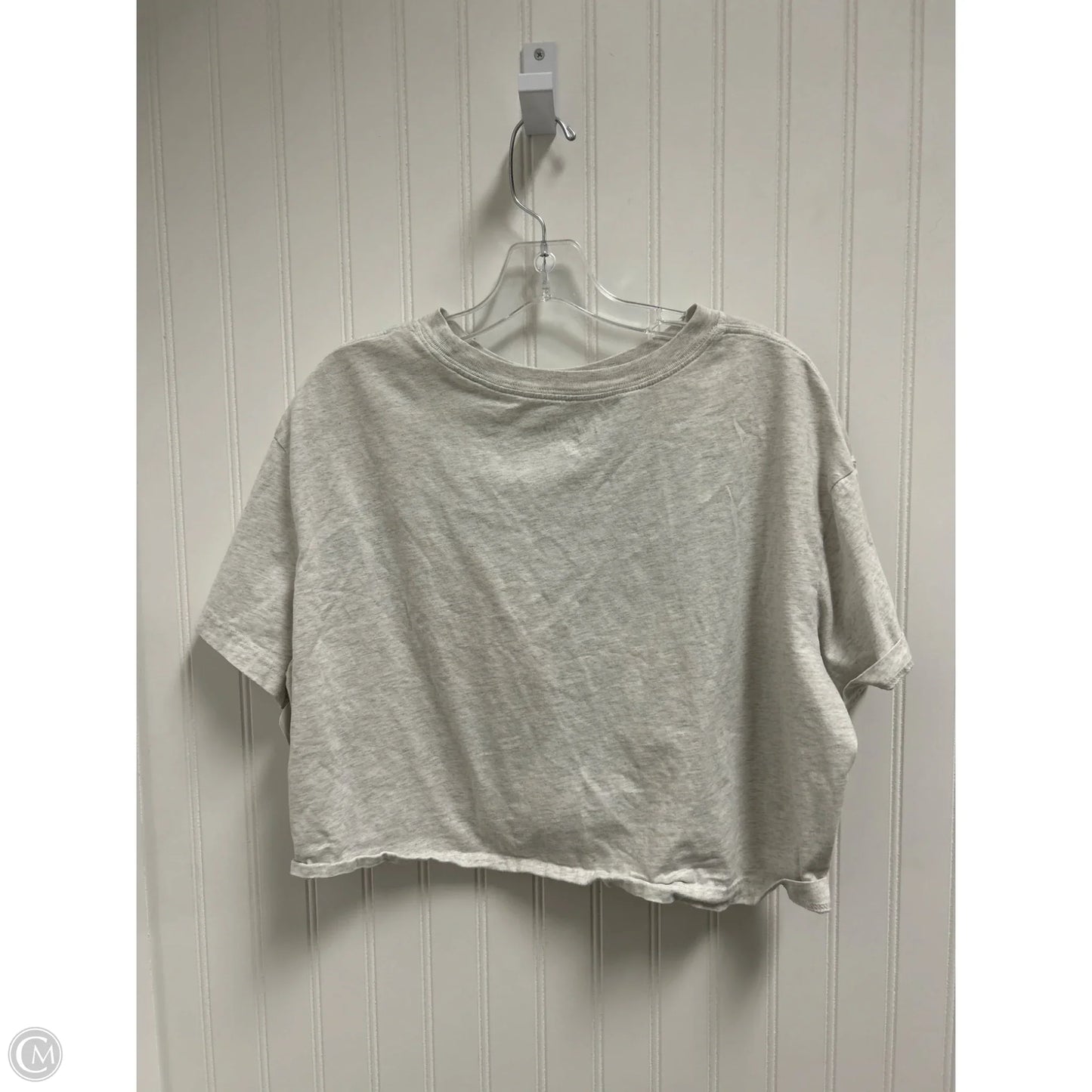 Athletic Top Short Sleeve By Nike In Grey, Size: Xl