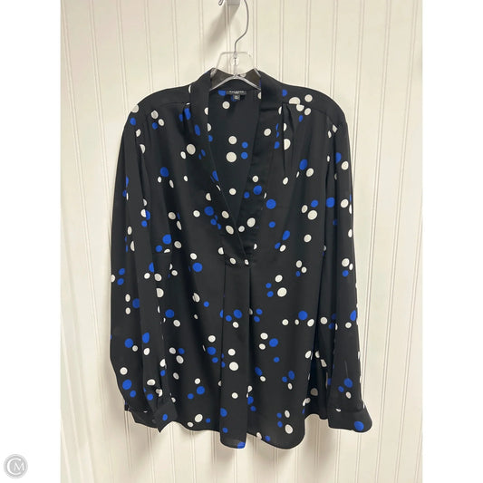 Top Long Sleeve By Talbots In Polkadot Pattern, Size: 2x