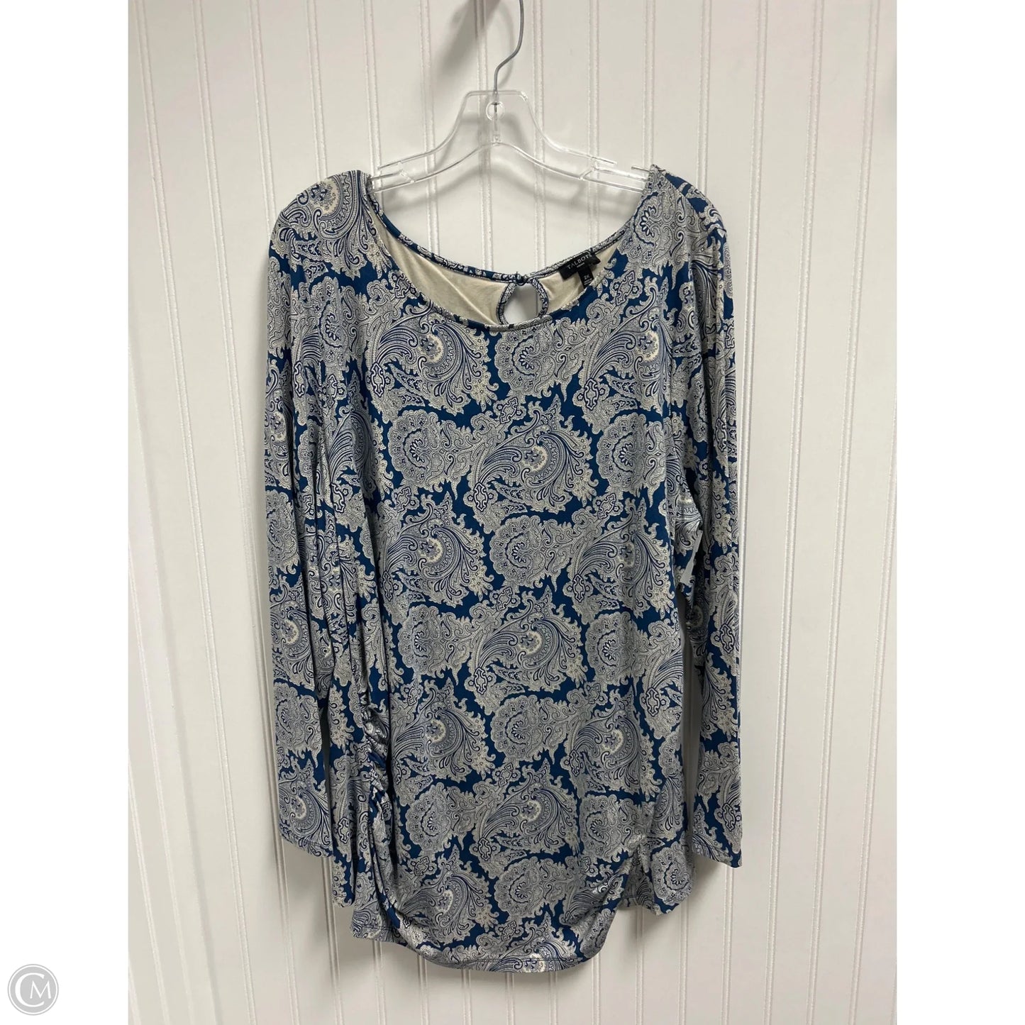 Top Long Sleeve By Talbots In Paisley Print, Size: 2x