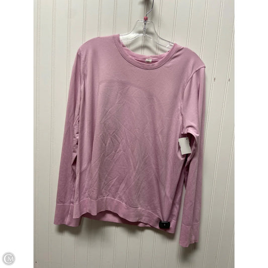Athletic Top Long Sleeve Crewneck By Lululemon In Purple, Size: L