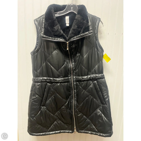 Vest Puffer & Quilted By Clothes Mentor In Black & Grey, Size: L